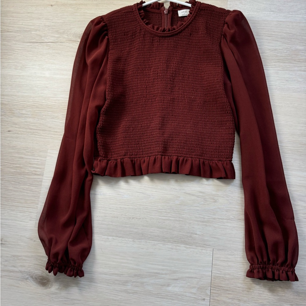Wilfred Free Burgundy Long Sleeve Top